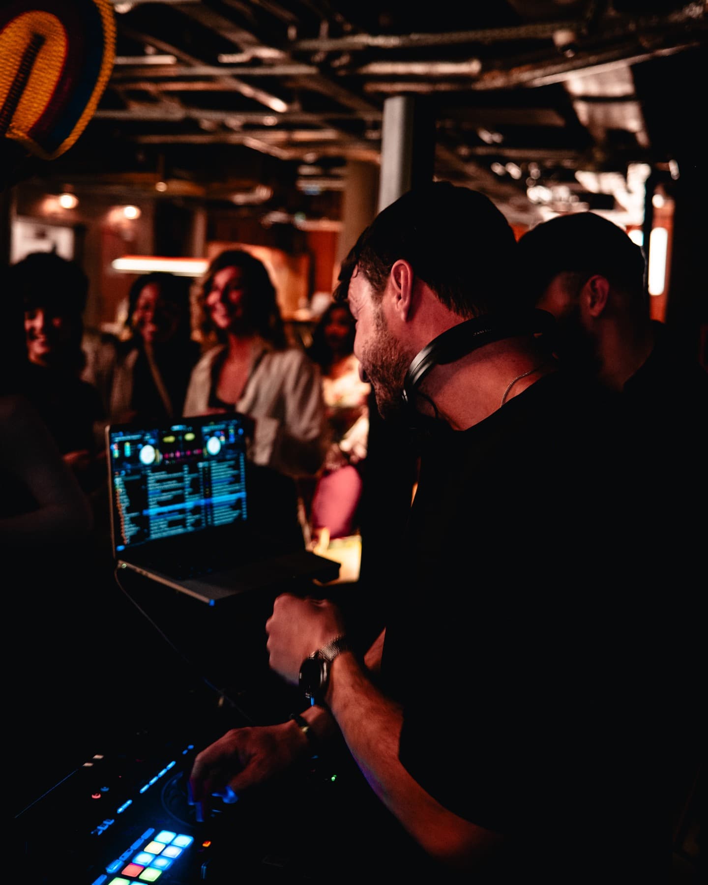 MOB Sessions crowd and DJ booth