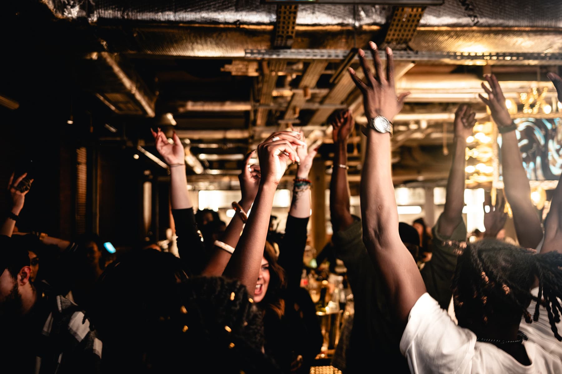 MOB Sessions hands up on the dancefloor